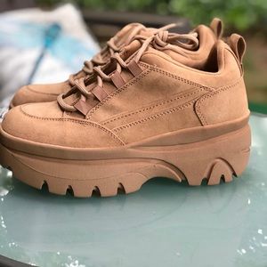 Camel Platform Sneakers